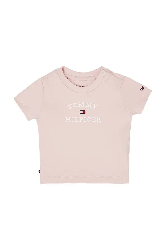 roza Kratka majica za dojenčka Tommy Hilfiger Dekliški
