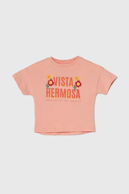 pomarańczowy zippy t-shirt bawełniany dziecięcy Dziewczęcy