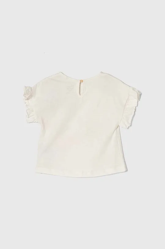 Μωρό βαμβακερό μπλουζάκι zippy λευκό
