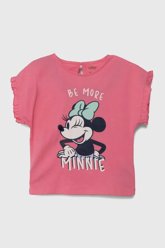 розовый Детская хлопковая футболка zippy Для девочек