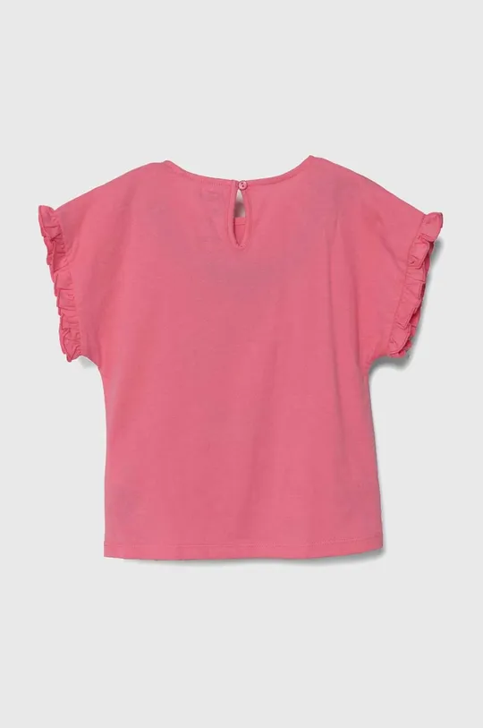 Παιδικό βαμβακερό μπλουζάκι zippy ροζ