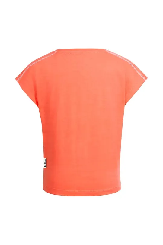 Παιδικό βαμβακερό μπλουζάκι Jack Wolfskin TAKE A BREAK πορτοκαλί