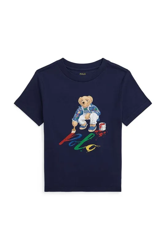 чёрный Детская хлопковая футболка Polo Ralph Lauren Для мальчиков