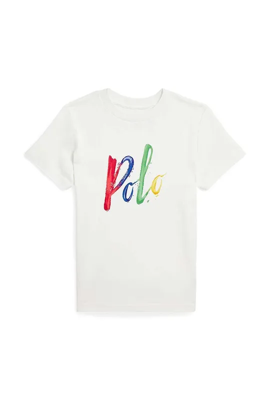 biały Polo Ralph Lauren t-shirt bawełniany dziecięcy Chłopięcy