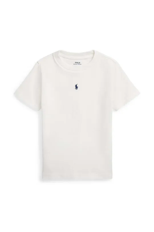 bela Otroška bombažna kratka majica Polo Ralph Lauren Fantovski