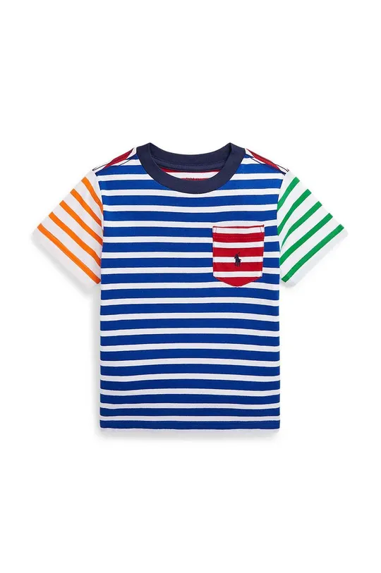 блакитний Дитяча бавовняна футболка Polo Ralph Lauren Для хлопчиків