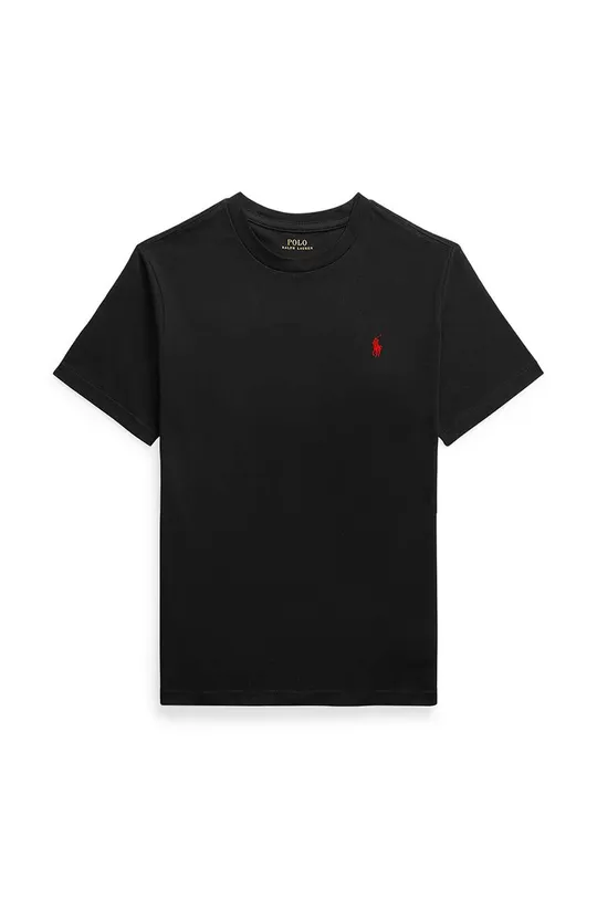 чёрный Детская хлопковая футболка Polo Ralph Lauren Для мальчиков