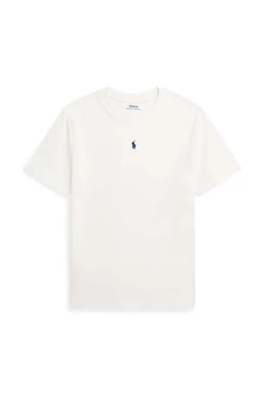 белый Детская хлопковая футболка Polo Ralph Lauren Для мальчиков