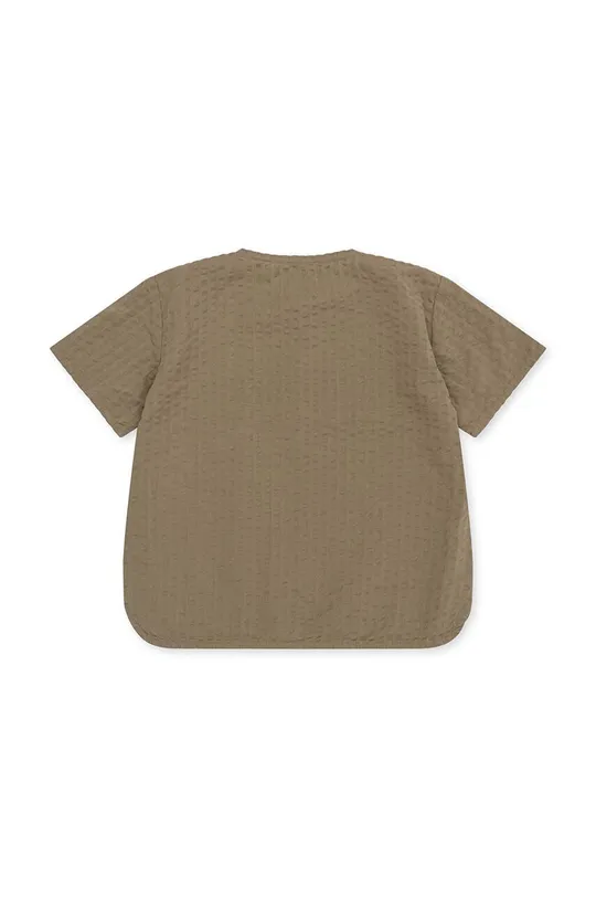 Dječja pamučna majica kratkih rukava Konges Sløjd smeđa