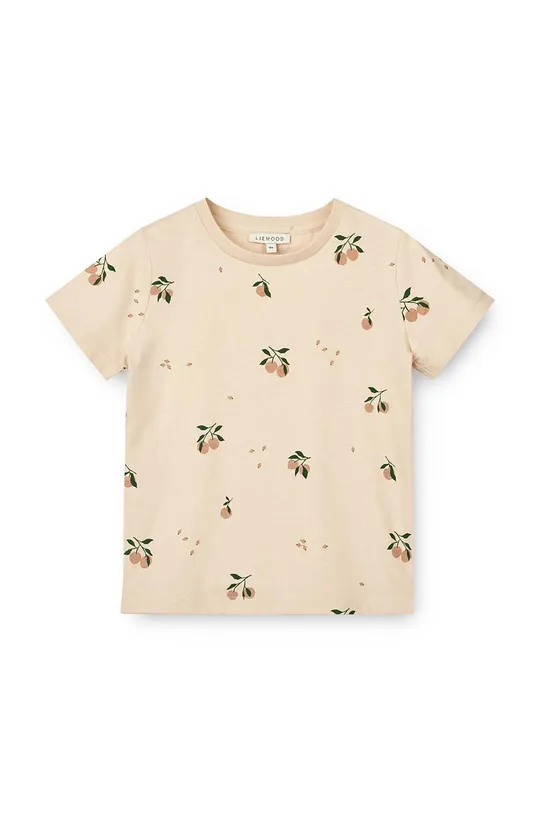 roza Pamučna majica kratkih rukava za bebe Liewood Apia Baby Printed Shortsleeve T-shirt Dječji