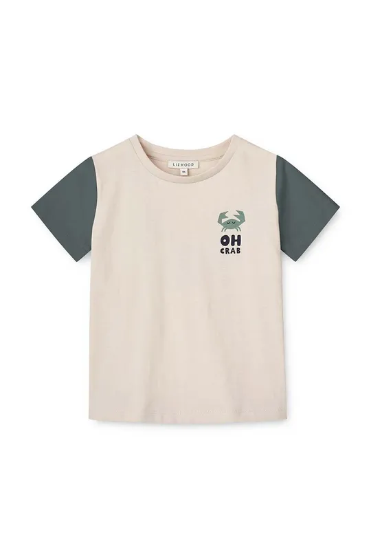 tyrkysová Detské bavlnené tričko Liewood Apia Baby Placement Shortsleeve T-shirt Detský