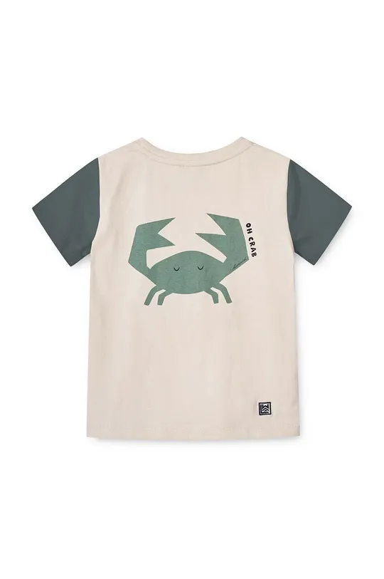Detské bavlnené tričko Liewood Apia Baby Placement Shortsleeve T-shirt tyrkysová
