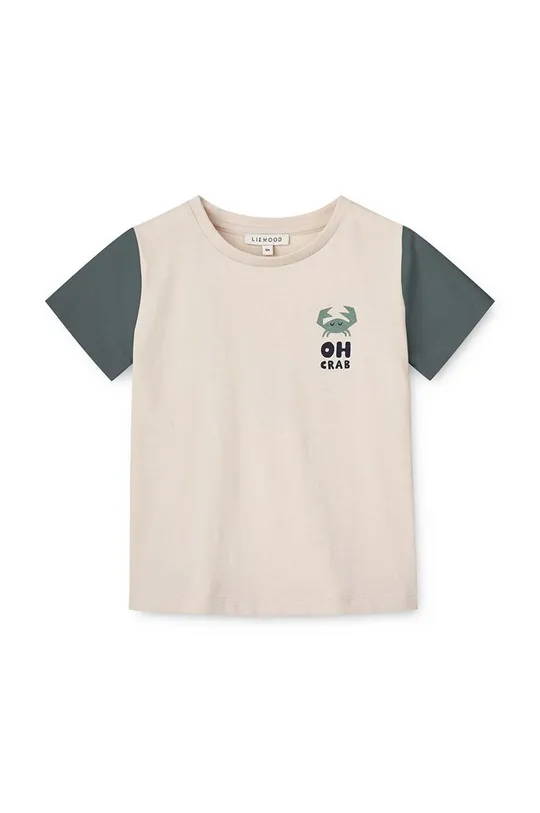 Liewood t-shirt in cotone per bambini Apia Placement Shortsleeve T-shirt turchese