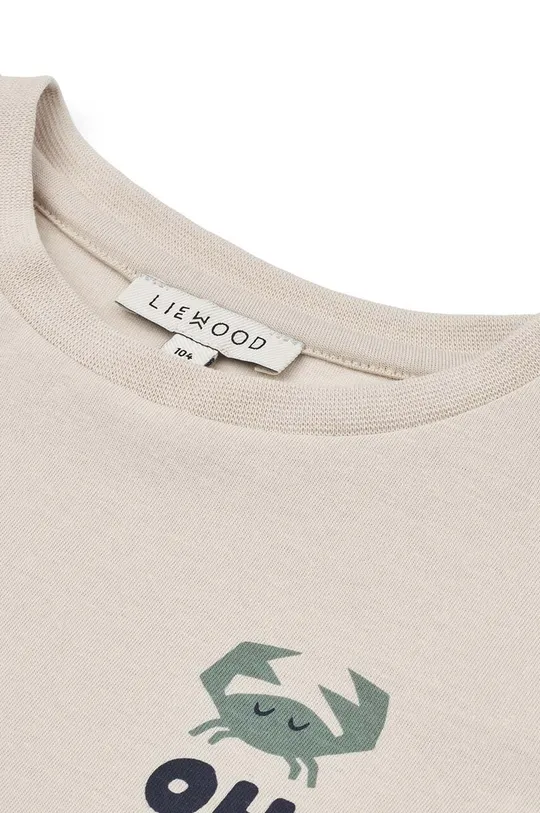 бирюзовый Детская хлопковая футболка Liewood Apia Placement Shortsleeve T-shirt