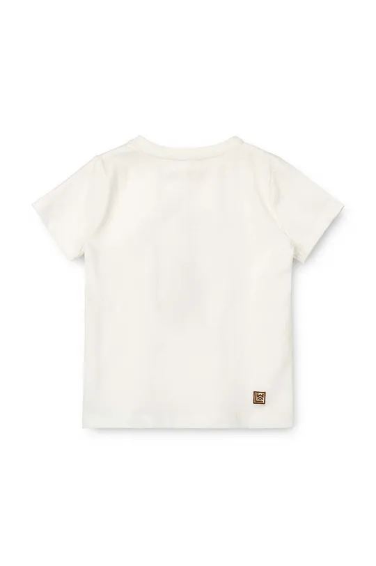 Детская хлопковая футболка Liewood Apia Placement Shortsleeve T-shirt бежевый