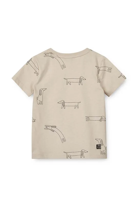 Dječja pamučna majica kratkih rukava Liewood Apia Printed Shortsleeve T-shirt bež