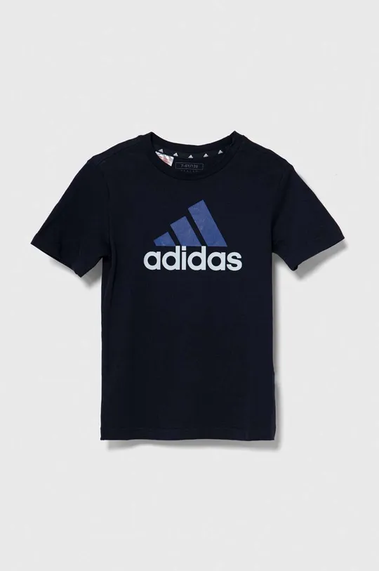 μαύρο Παιδικό βαμβακερό μπλουζάκι adidas Παιδικά