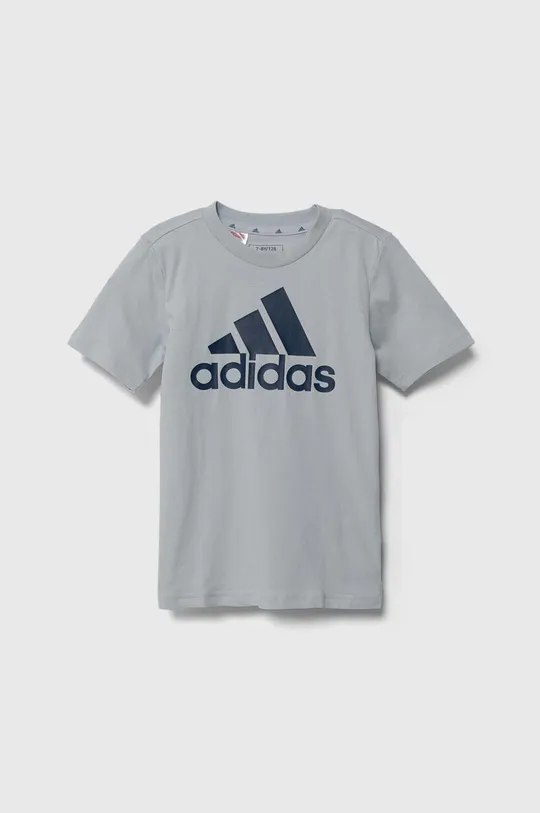 modra Otroška bombažna kratka majica adidas Otroški