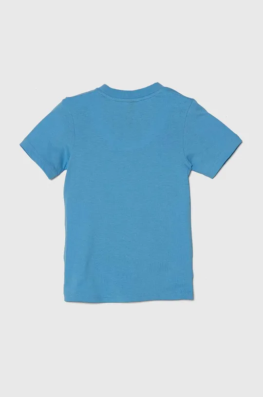Otroška bombažna kratka majica adidas modra