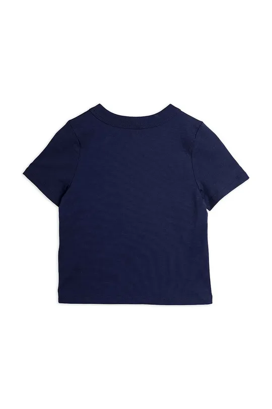 Παιδικό βαμβακερό μπλουζάκι Mini Rodini Jogging σκούρο μπλε