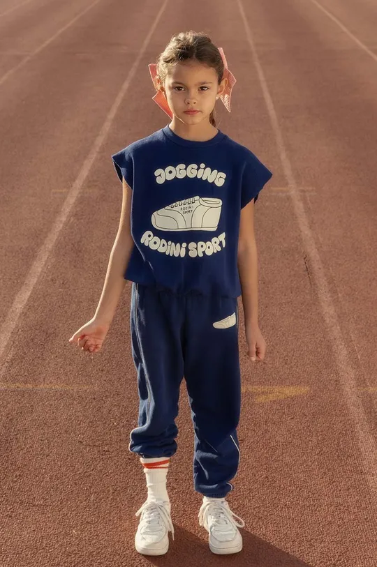 blu navy Mini Rodini top di cotone bambino  Jogging Bambini