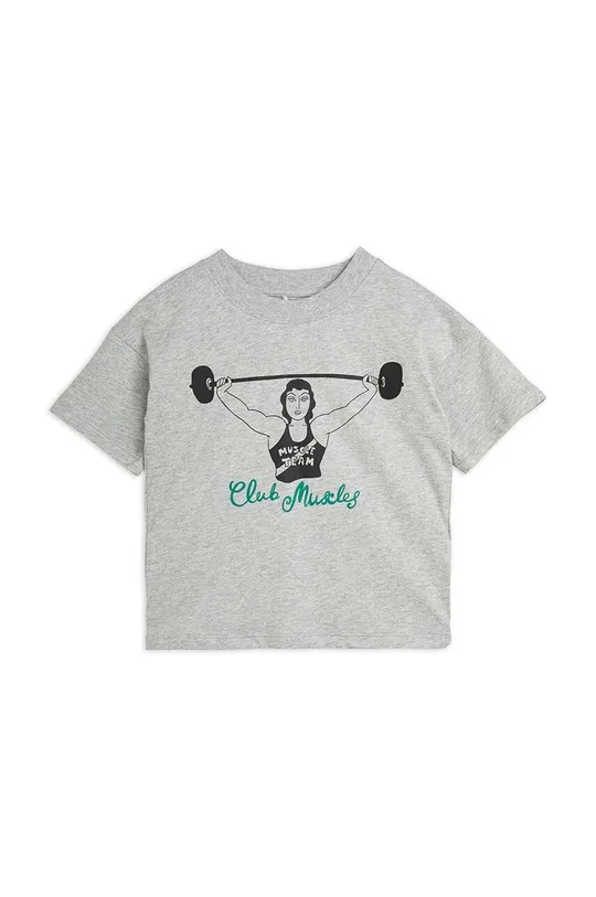 серый Детская хлопковая футболка Mini Rodini Детский