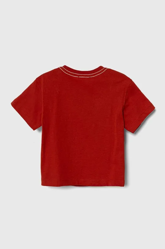 Detské bavlnené tričko United Colors of Benetton červená