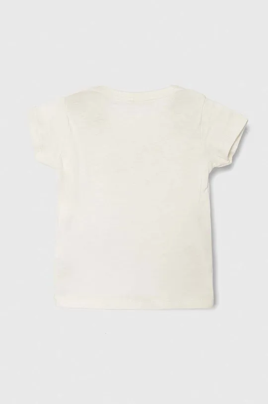 United Colors of Benetton t-shirt bawełniany niemowlęcy beżowy