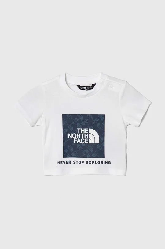 biela Detské bavlnené tričko The North Face BOX INFILL PRINT TEE Detský