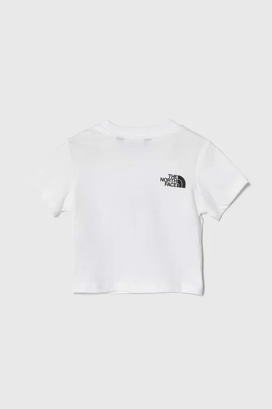 Παιδικό βαμβακερό μπλουζάκι The North Face BOX INFILL PRINT TEE λευκό