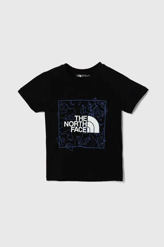 fekete The North Face gyerek pamut póló NEW GRAPHIC TEE Gyerek