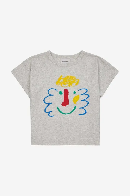 Дитяча бавовняна футболка Bobo Choses сірий