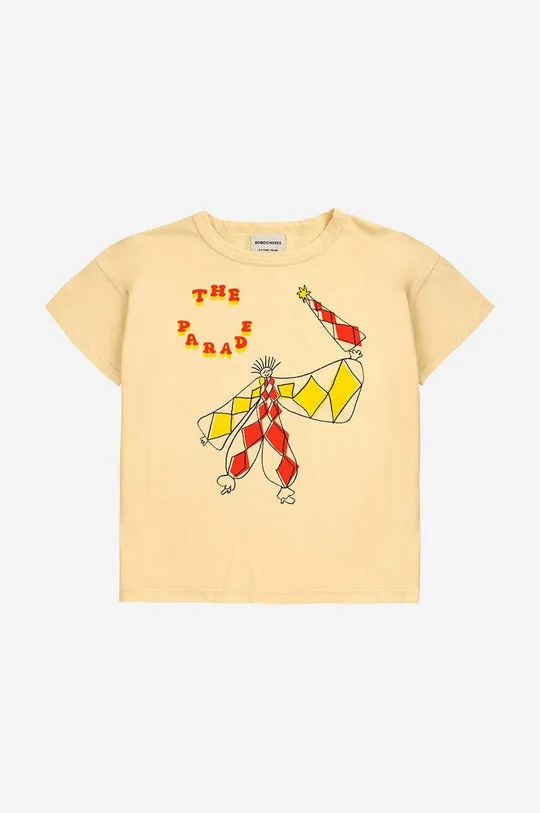 Παιδικό βαμβακερό μπλουζάκι Bobo Choses κίτρινο