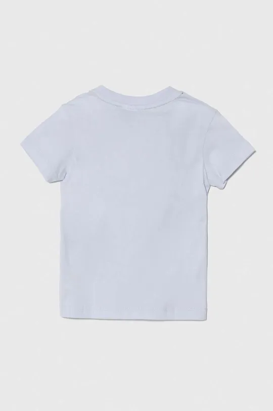 Детская хлопковая футболка Lacoste голубой