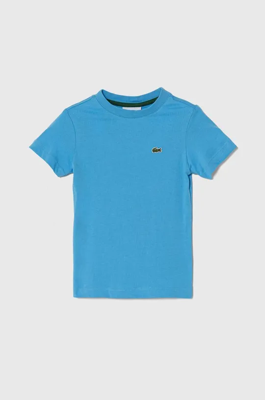 niebieski Lacoste t-shirt bawełniany dziecięcy Dziecięcy
