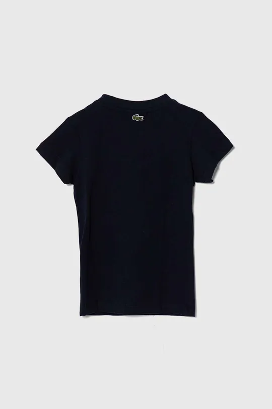 Otroška bombažna kratka majica Lacoste mornarsko modra