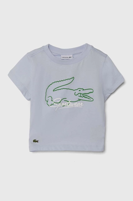 niebieski Lacoste t-shirt bawełniany dziecięcy Dziecięcy