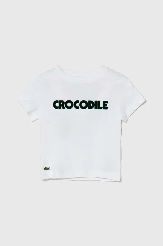 белый Детская хлопковая футболка Lacoste Детский