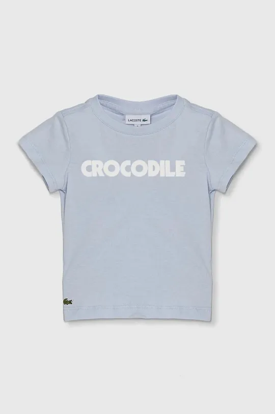 modra Otroška bombažna kratka majica Lacoste Otroški