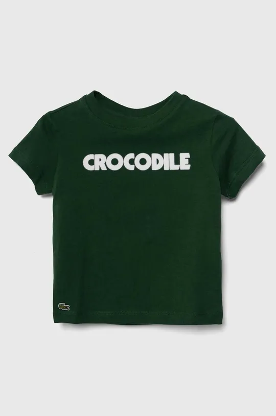 зелений Дитяча бавовняна футболка Lacoste Дитячий