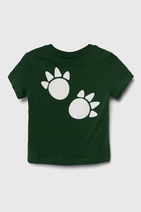 Otroška bombažna kratka majica Lacoste zelena