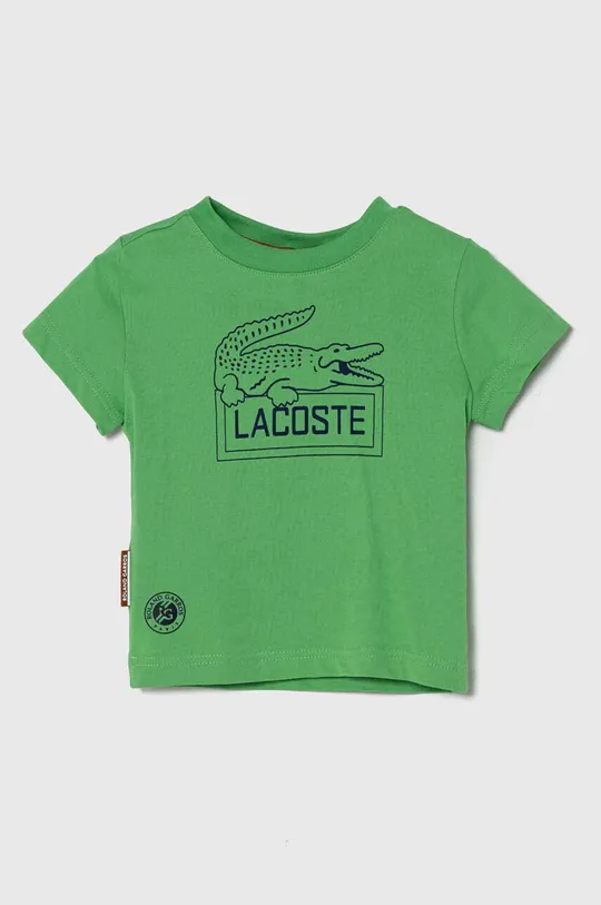 zelená Detské bavlnené tričko Lacoste Detský