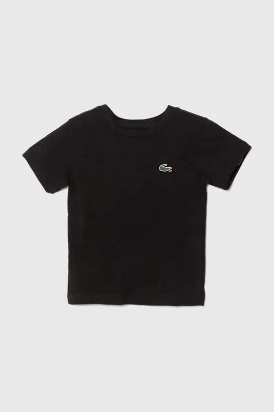 czarny Lacoste t-shirt dziecięcy Dziecięcy