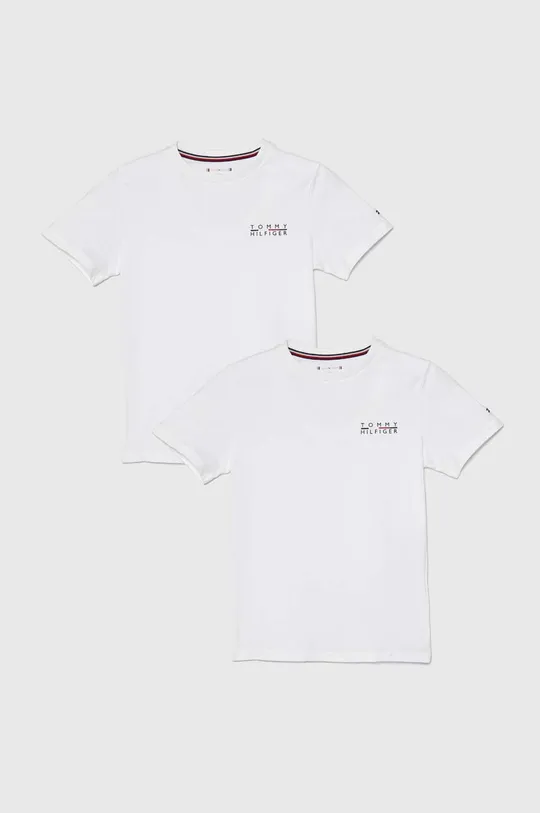 bela Otroška bombažna kratka majica Tommy Hilfiger 2-pack Otroški