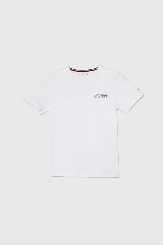 Otroška bombažna kratka majica Tommy Hilfiger 2-pack bela