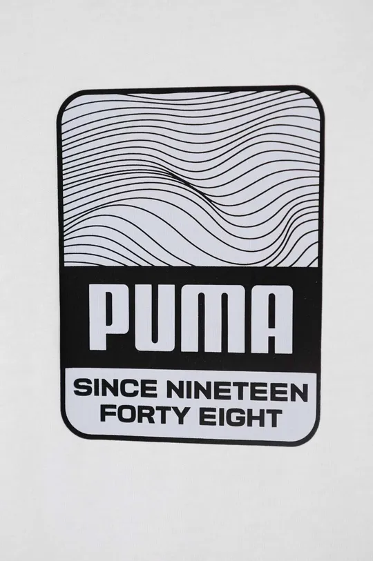 Дитяча бавовняна футболка Puma ACTIVE SPORTS Graphic Tee білий