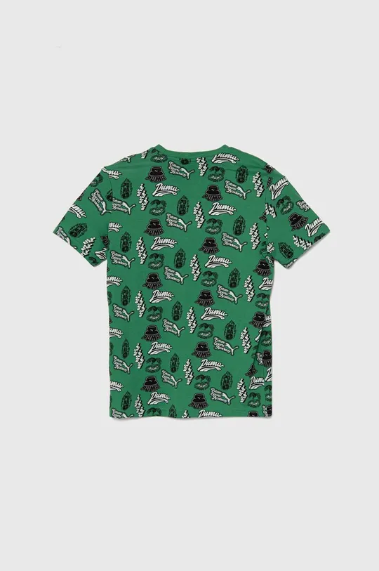 Παιδικό βαμβακερό μπλουζάκι Puma ESS+ MID 90s AOP B πράσινο