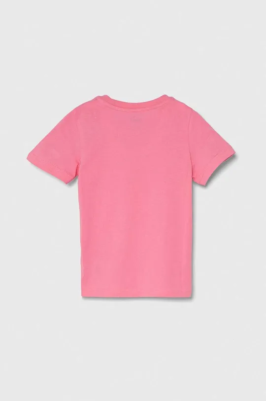 Дитяча бавовняна футболка Puma ESS+ SUMMER CAMP Tee рожевий