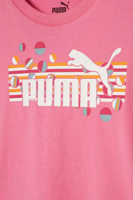 Puma gyerek pamut póló ESS+ SUMMER CAMP Tee Jelentős anyag: 100% pamut Szegély: 80% pamut, 20% poliészter