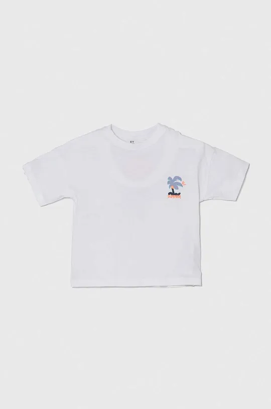 bela Otroška bombažna kratka majica zippy Otroški